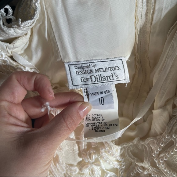 Vintage Dillard’s Ivory Wedding Gown - Picture 3 of 5